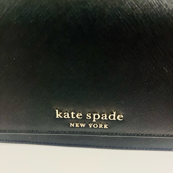 Kate Spade Black Clutch with Gold Accents - Picture 5 of 6